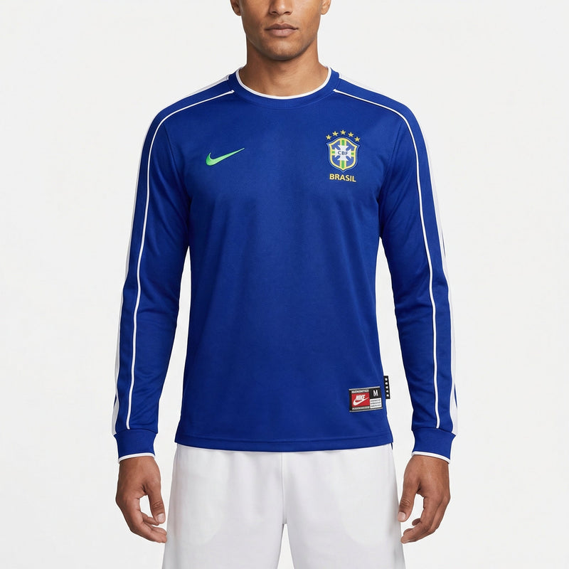 Camisa Nike Brasil 1998/99 II Retrô Manga Longa Masculina