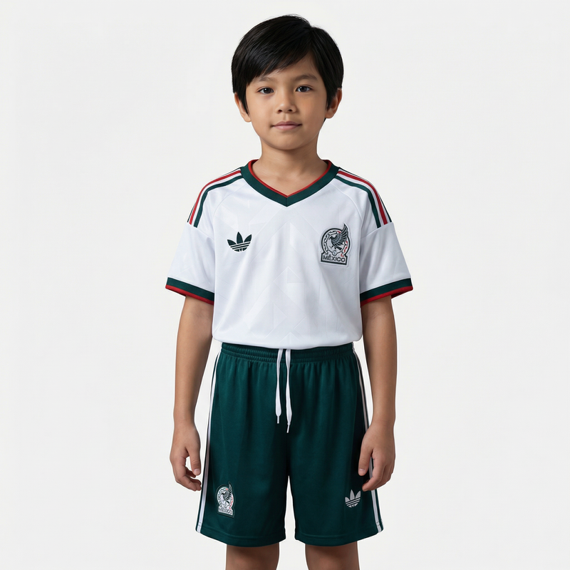 Conjunto Infantil México 2026/27 - Branco Verde